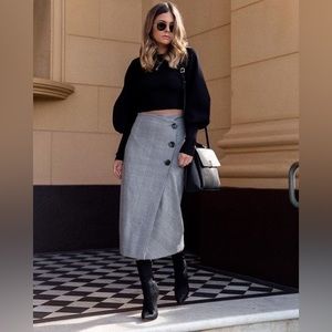 NWT Zara Size XS Plaid Pencil Skirt